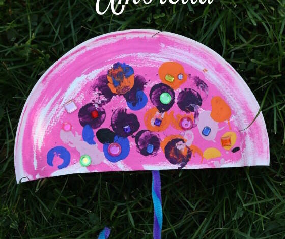 Paper Plate Umbrella Craft – Happy Hooligans