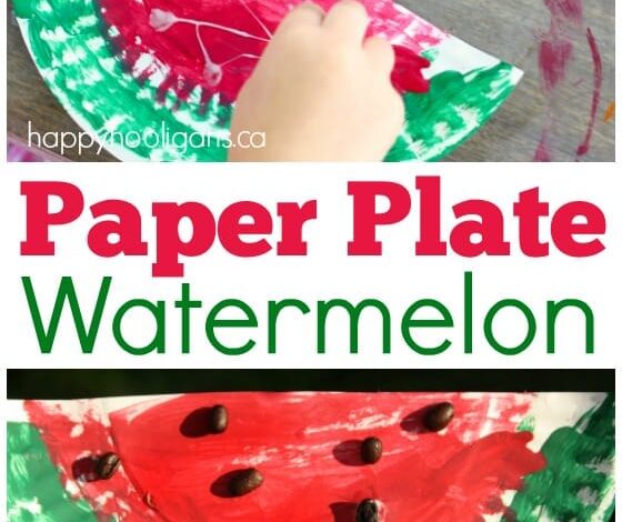 Paper Plate Watermelon Craft – Happy Hooligans Paper Plate Watermelon Craft – Happy Hooligans