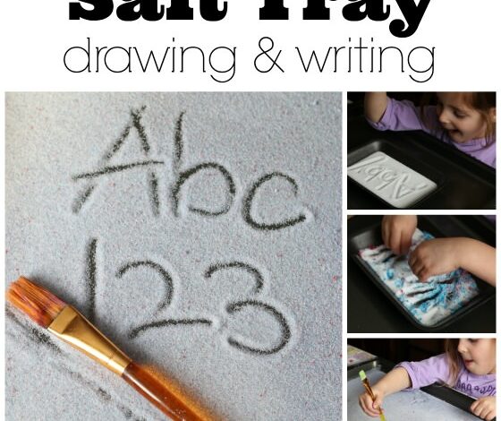 Salt Tray Writing Activity for Preschoolers Salt Tray Writing Activity for Preschoolers
