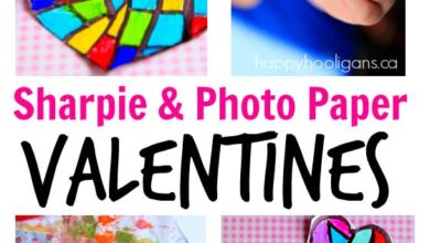 Valentines Hearts with Sharpies and Photo Paper Valentines Hearts with Sharpies and Photo Paper