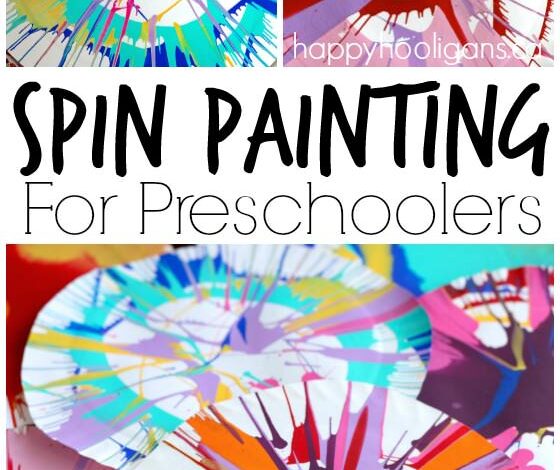 Spin Painting for Preschoolers – Happy Hooligans Spin Painting for Preschoolers – Happy Hooligans
