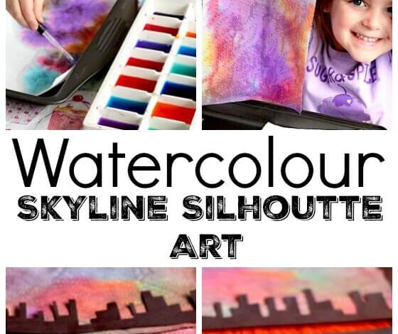 City Skyline Silhouette Art Project for Kids