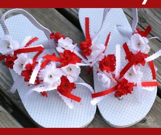Decorated Flip Flops for Canada Day