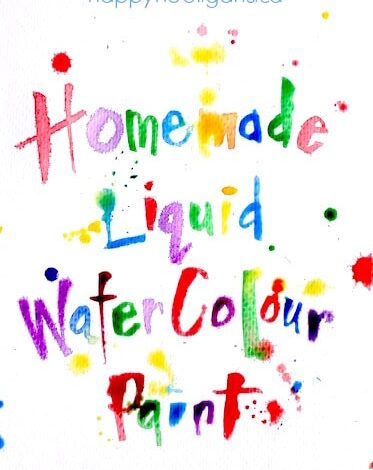 Vibrant Homemade Liquid Watercolours From Dried Out Markers