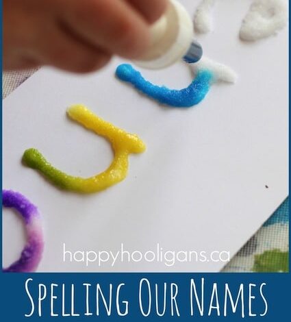 Salt, Glue and Watercolour Experiment