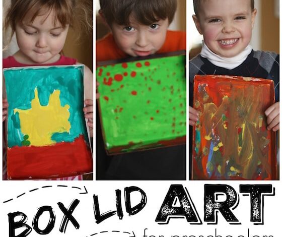 Box Lid Art – Easy Art Activity for Kids