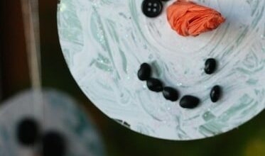 CD Snowman Ornaments for Toddlers