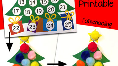 Christmas Countdown Printable Advent Calendar | Totschooling Christmas Countdown Printable Advent Calendar | Totschooling