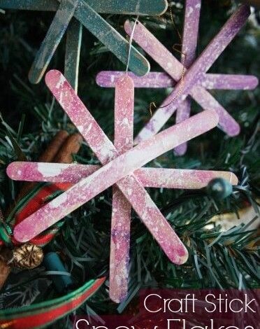 Popsicle Stick Snowflakes for Toddlers