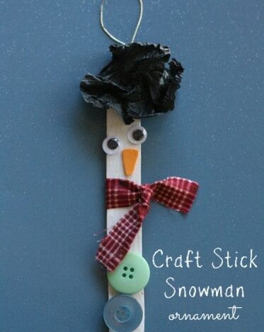 Popsicle Stick Snowman Ornaments – Happy Hooligans