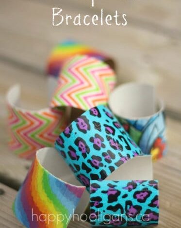 Duct Tape and Toilet Roll Bracelets for Kids to Make