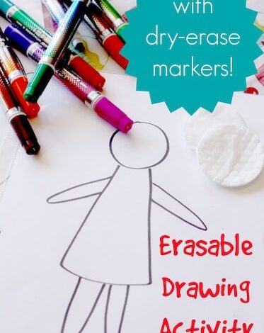 Erasable Drawing Activity for Kids