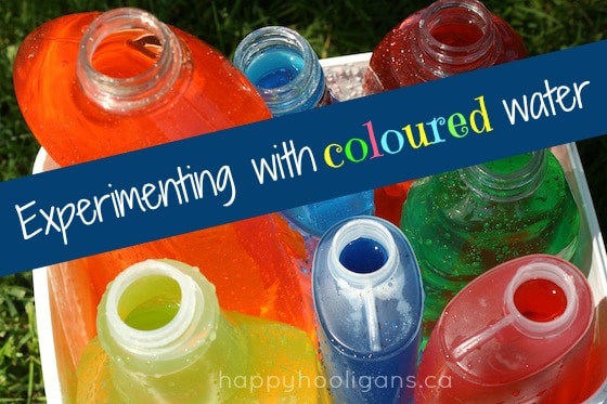 Coloured Water Activity for Toddlers and Preschoolers Coloured Water Activity for Toddlers and Preschoolers
