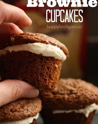 French Vanilla Brownie Cupcakes – Happy Hooligans