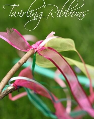 Homemade Twirling Ribbon Sticks in 5 minutes Homemade Twirling Ribbon Sticks in 5 minutes