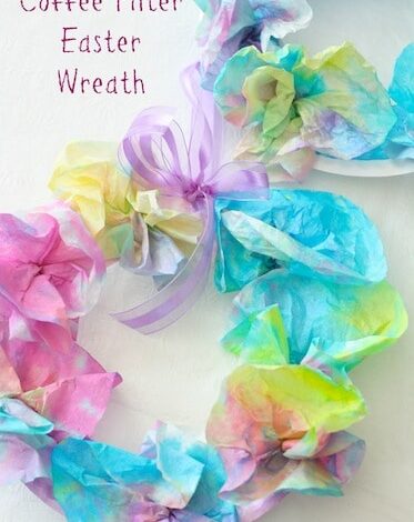 Coffee Filter Easter Wreath for Kids