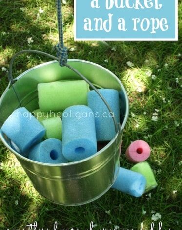 Bucket and Rope “Pulley” for Kids