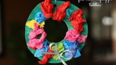 Tissue Paper Wreath Ornaments for Kids Tissue Paper Wreath Ornaments for Kids