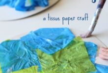 Tissue Paper Earth Day Craft For Preschoolers