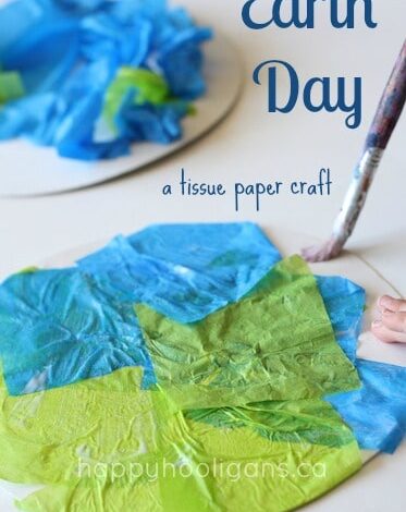Tissue Paper Earth Day Craft For Preschoolers