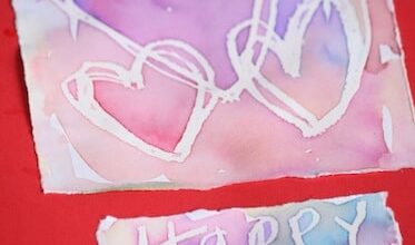 Wax Resist Valentines Cards – Happy Hooligans