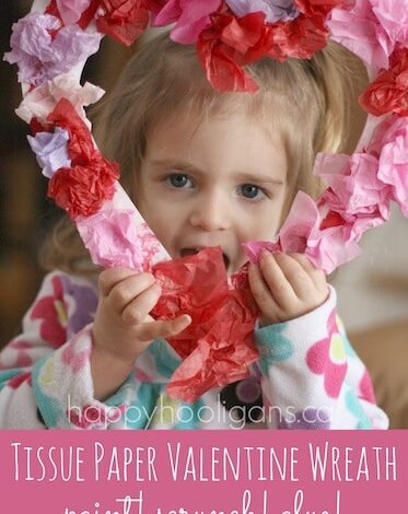 Tissue Paper Valentines Wreath – Happy Hooligans