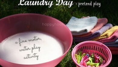 Clothesline Activity for Kids Laundry Day Pretend Play