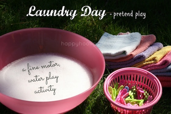 Clothesline Activity for Kids Laundry Day Pretend Play
