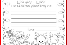 Free Letter to Santa Printable | Totschooling Free Letter to Santa Printable | Totschooling