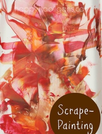 Scrape Painting Technique for kids