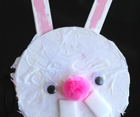 CD Bunny Craft for Preschoolers and Toddlers