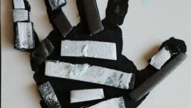 Skeleton Handprint Craft for Toddlers