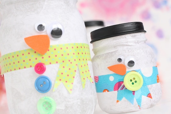 Snowman Jar Tea Light Luminaries
