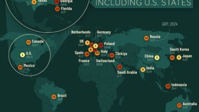 Infographic: “Mapped: The World’s Largest Economies, Including U.S. States”