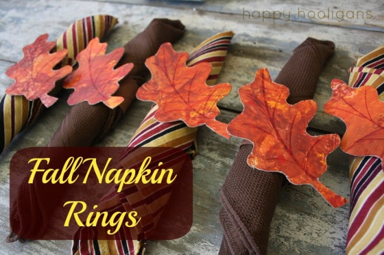 Fall Napkin Rings for Kids to Make