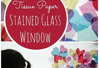 Tissue Paper and Contact Paper WIndow