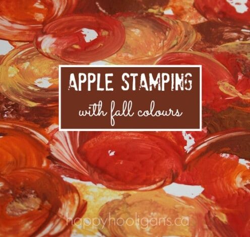 Apple Stamping with Fall Colours