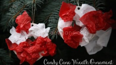 Candy Cane Wreath Ornaments for Kids Candy Cane Wreath Ornaments for Kids