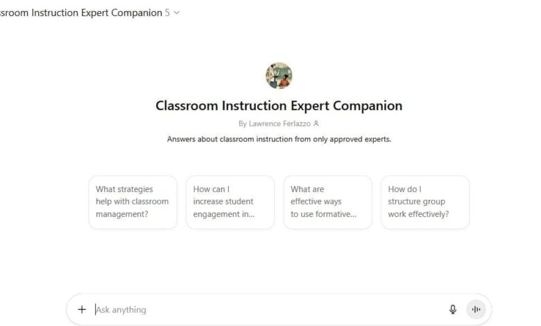 This AI Chatbot I Created For Classroom Instruction Advice Has Become Pretty Popular