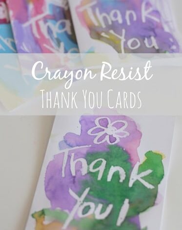 Handmade Thank You Cards: Wax Resist