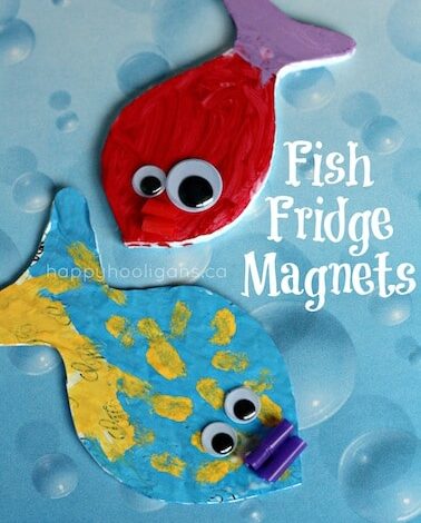 Fish Fridge Magnet Craft for Toddlers and Preschoolers