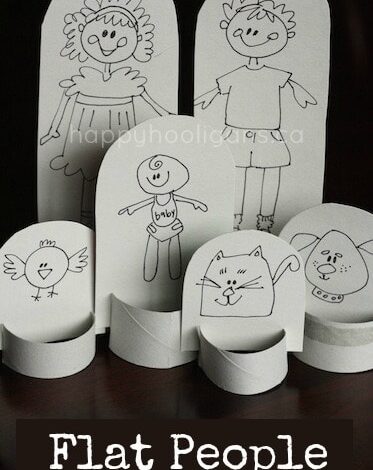 Flat People – Homemade Paper Doll Family