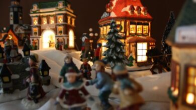 Christmas “Village” Sensory Bin for Preschoolers