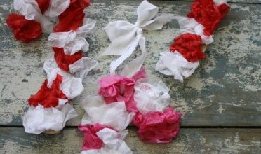 Tissue Paper Candy Canes for Toddlers