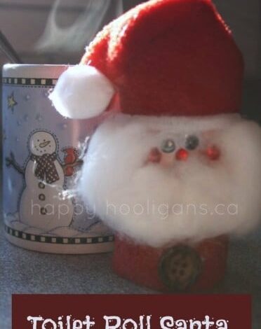 Toilet Roll Santa Ornament for Kids