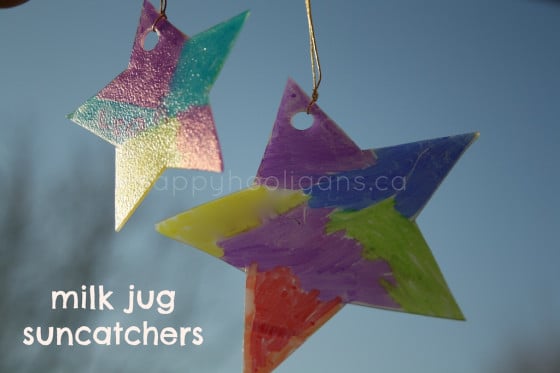 Milk Jug Sun Catchers for Christmas