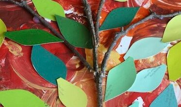 Paint Chip Apple Tree Craft for Preschoolers
