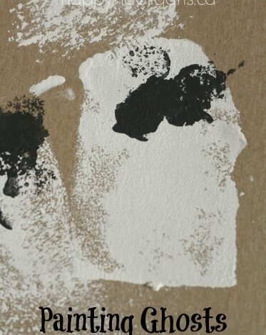 Painted Ghost Craft for Toddlers (Sponge Stamping)