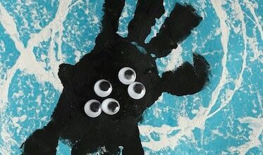Spider Handprint Craft for preschoolers