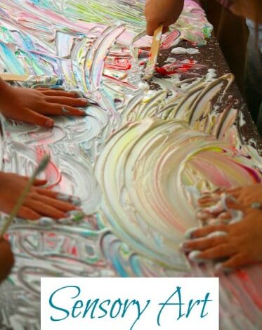 Sensory Art with Shaving Cream and Food Colouring Sensory Art with Shaving Cream and Food Colouring